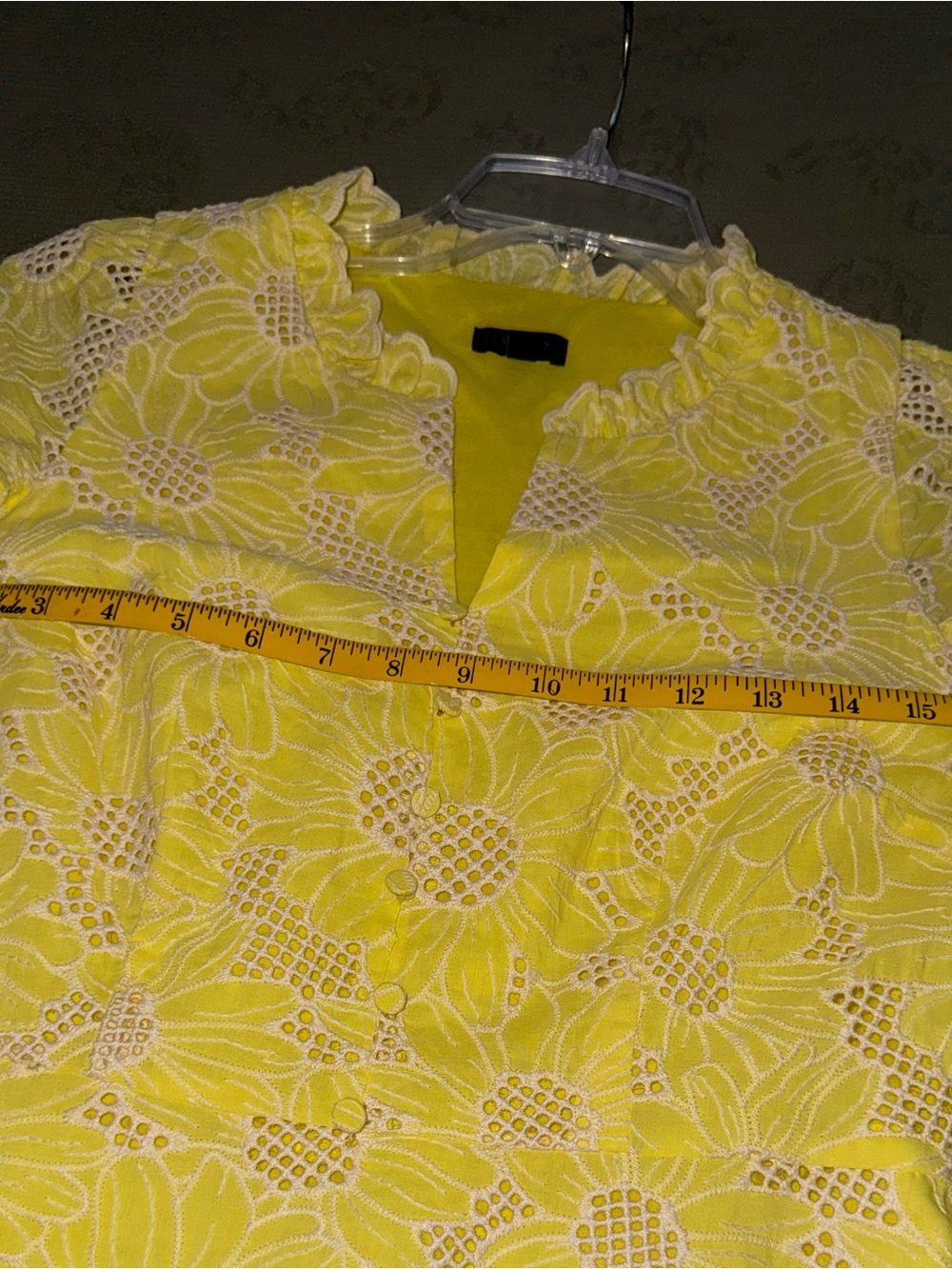 Talbots Sunny Yellow Lace Fit & Flare Dress - Picture 7 of 7